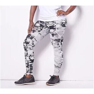TOLANI COLLECTION NEW $55 Printed Leggings w/ Side Pockets Black/White XL
